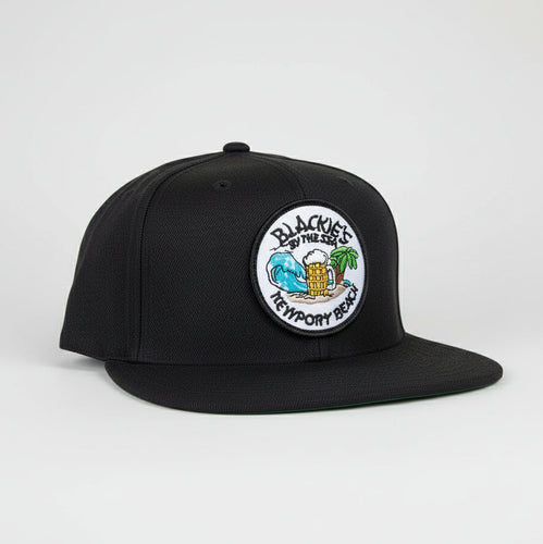 Classic black snapback with embroidered Classic logo patch.