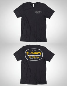 Grey Surfboard Tee Gold Logo