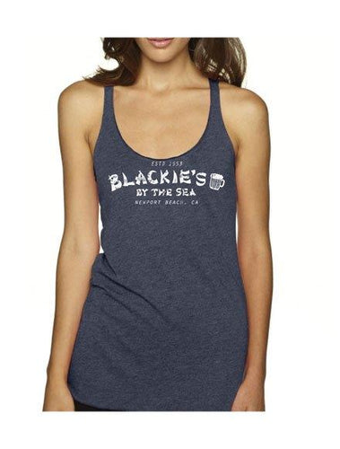 Women's Navy Blue Racerback Tank Blackie's