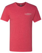 Load image into Gallery viewer, Heather Red Grey logo Surfboard Tee
