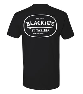 Black Surfboard tee white logo